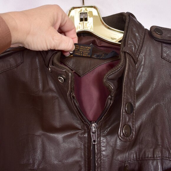 Porsha by Winer Vintage Leather Coat Size 40 - Picture 3 of 11